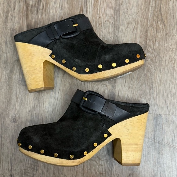 Veronica Beard • Dacey Black Suede Clogs - Picture 8 of 12